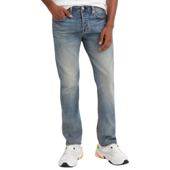 NWT Levi’s 501 Original Fit Men’s Jeans - Light Wash - Multiple Sizes - Picture 1 of 13